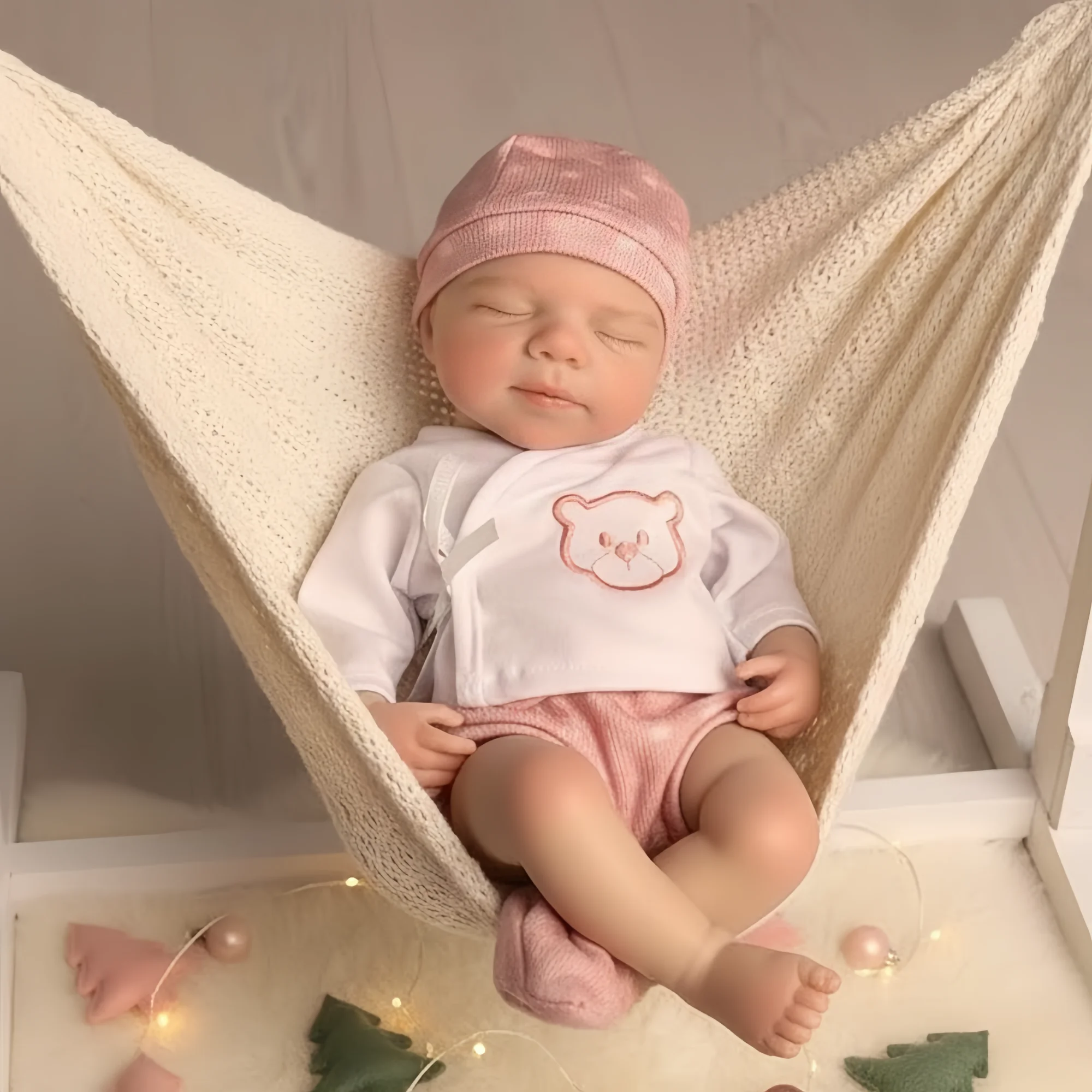 13Inch / 33CM Open Mouth Pascale Soft Silicone Bebe Reborn Girl Doll 3D Painted Skin Cute Outfits Lifelike Newborn Dolls