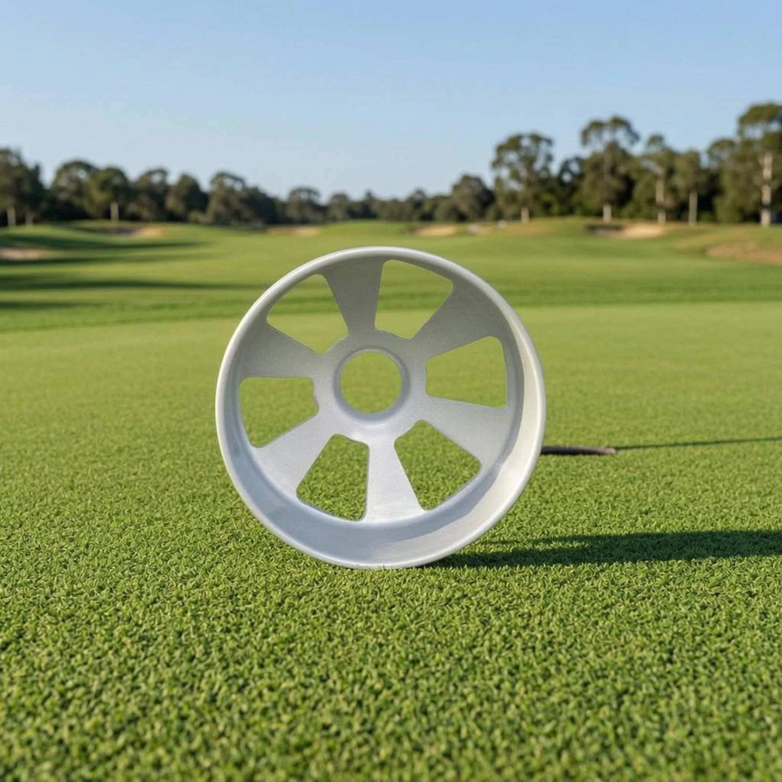 Golf Golf Hole Cup with Base Insert Durable Aluminum Golf Golf Hole Cup Sports Gear Easy to Clean Quick Drainage - view 2