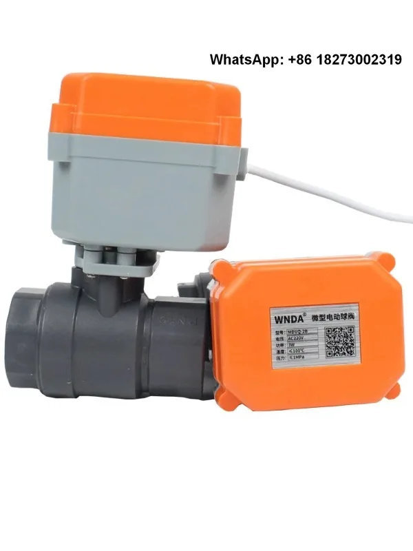 PVC electric ball valve DC24V plastic UPVC inner thread normally closed/open miniature alternative solenoid valve 12V