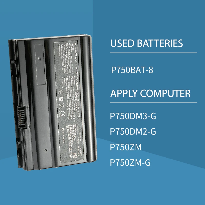 SOMI P750BAT-8 14.8V 82Wh Original Laptop Battery for Clevo P750ZM P775DM Terrans force X799 X599 - Image 5