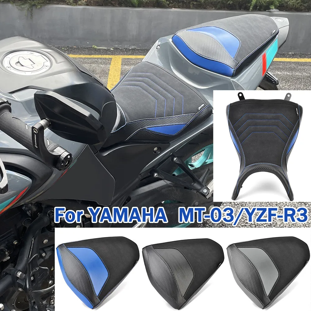 

Motorcycle Front Driver Seat Rear Passenger Seat Cushion Pillion Pad For Yamaha MT-03 MT03 YZF-R3 2015-2023