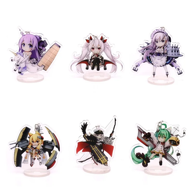 10CM Hot Anime Azur Lane Figures Queen Elizabeth Unicorn Acrylic Stands Model Cute Plate Desk Decor Toy Fans Birthday Gift