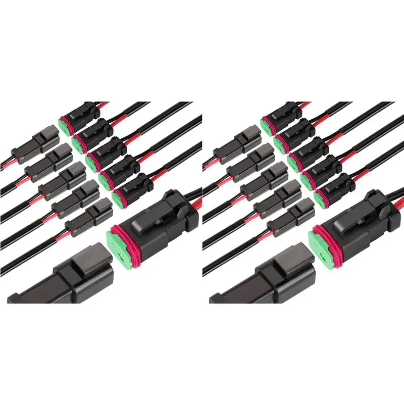 WCS-12X 2 Pin DT Connector Waterproof Automotive Electrical Connector 16 AWG Male And Female Wire Connectors