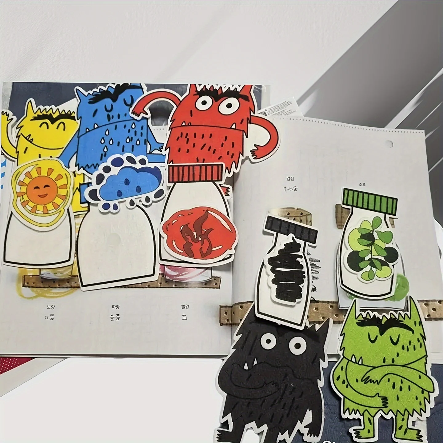 لوحة إدراك وحش العاطفة، مادة كتاب صور وحش العاطفة، مجموعة المعلم، مجموعة تعليمية رواية القصص التفاعلية #4