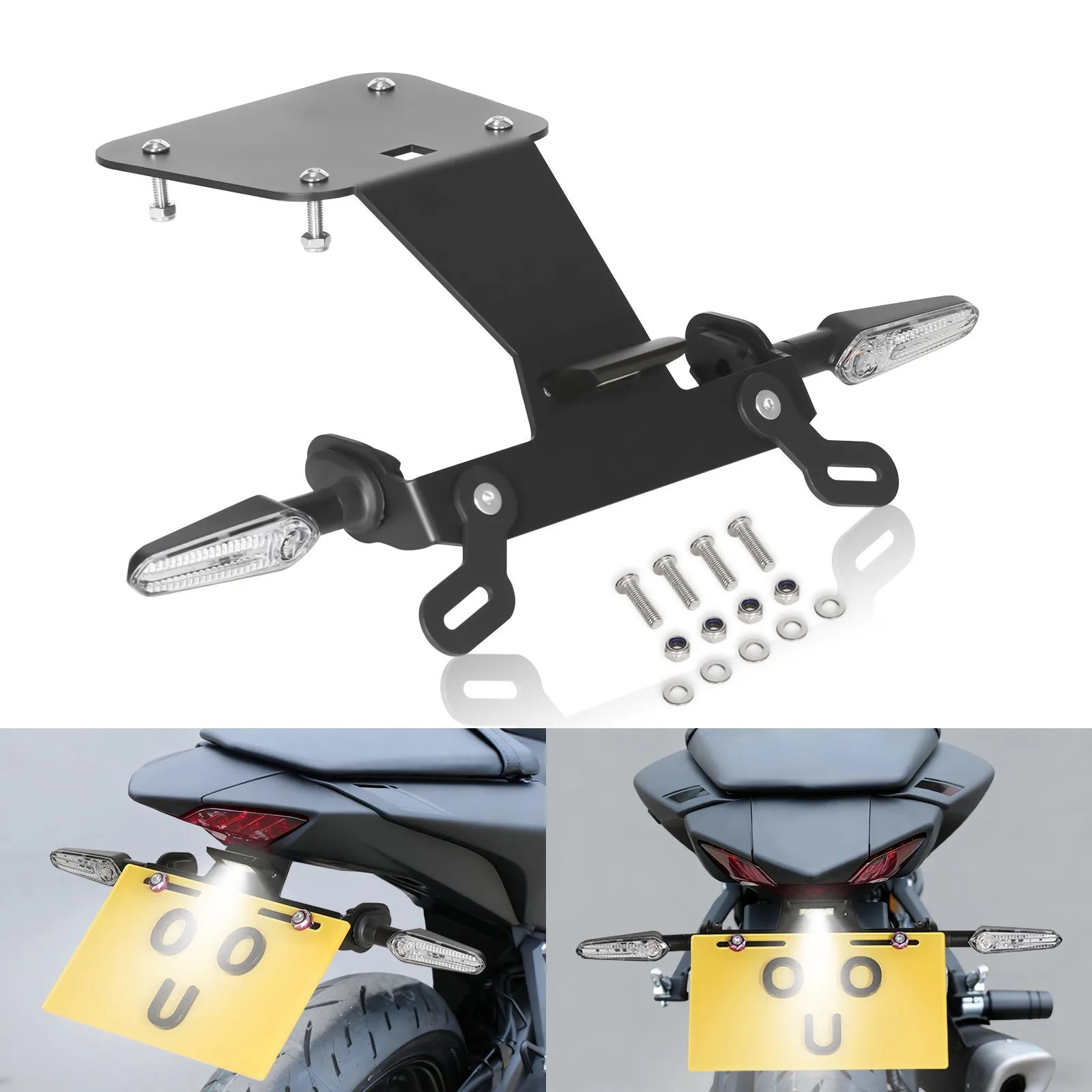 

For YAMAHA YZF R25 R3 MT03 MT-03 MT25 MT-25 Tail Tidy Moto License Light Numbe Plate Light Fender Eliminator LED Turn Signal
