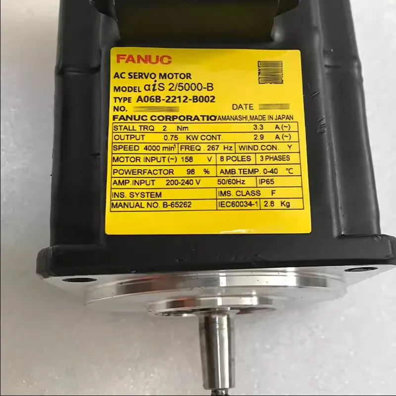 

A06B-2212-B002 New Fanuc Motor IN STOCK Fast ship