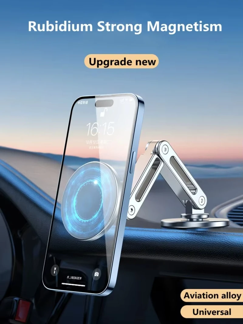 Magnetyczny uchwyt samochodowy na telefon Stojak Magnetyczny uchwyt samochodowy na smartfon GPS Mobilny uchwyt na telefon komórkowy w uchwycie samochodowym dla iPhone 15 Samsung Xiaomi — zdjęcie produktu 6