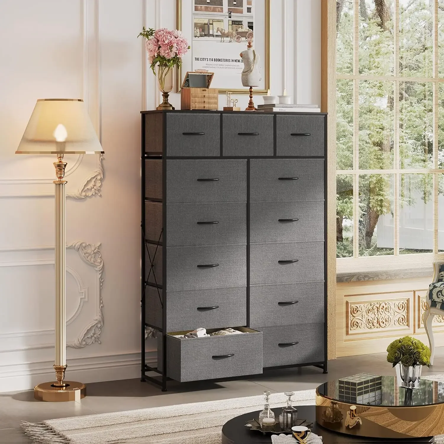 Tall Dresser for Bedroom with 13 Drawers, Storage Dresser Organizer Unit, Fabric Dresser Closet | USA | NEW