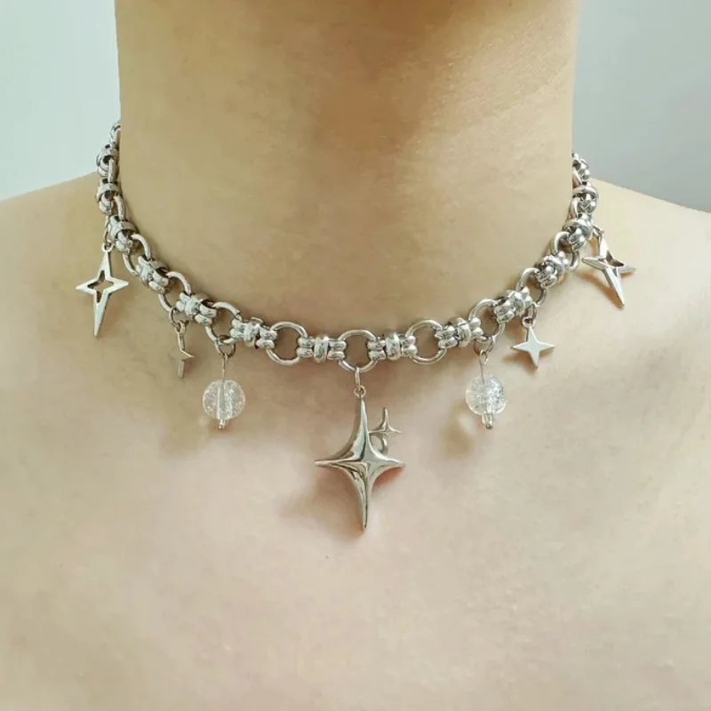 Handmade Y2K star bracelet,star pendant,starburn bracelet,street style bracelet, punk necklace,y2k bracelet for men and women