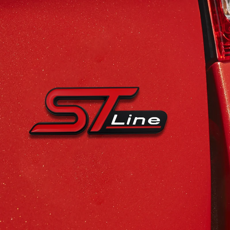 Metal ST LINE Grille Emblem Decoration Rear Trunk stickers For FOCUS 2 FOCUS 3 Mondeo Fiesta Kuga MK2 MK3 Accessories