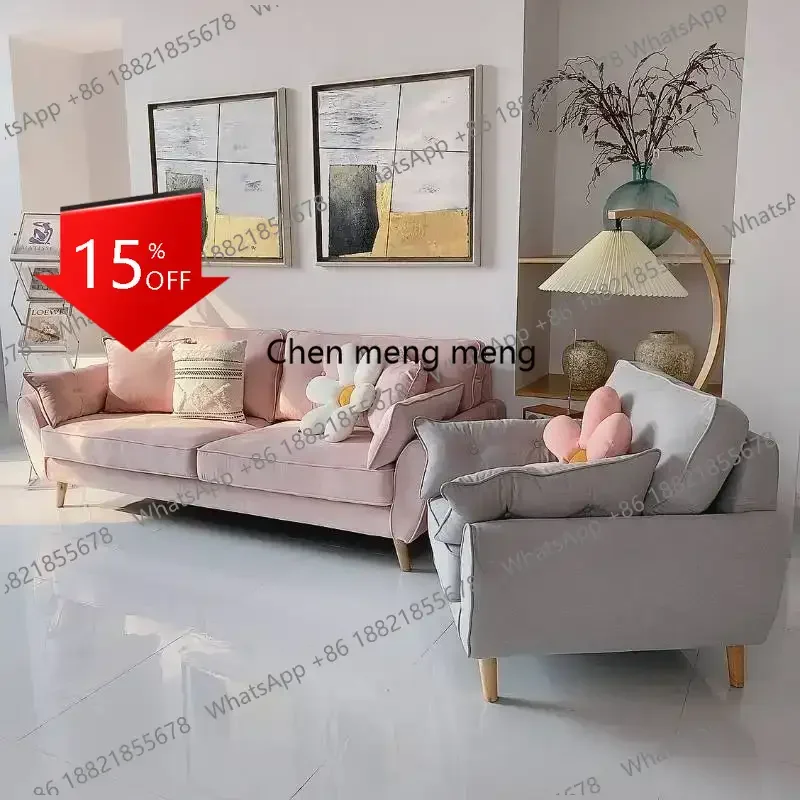 Q181 Bedroom Armrest Velvet Sofa Living Room Reclinable Nordic Salon Puffs Sofa Chaise Luxury Minimalist Sillon Cama Lounge Furn