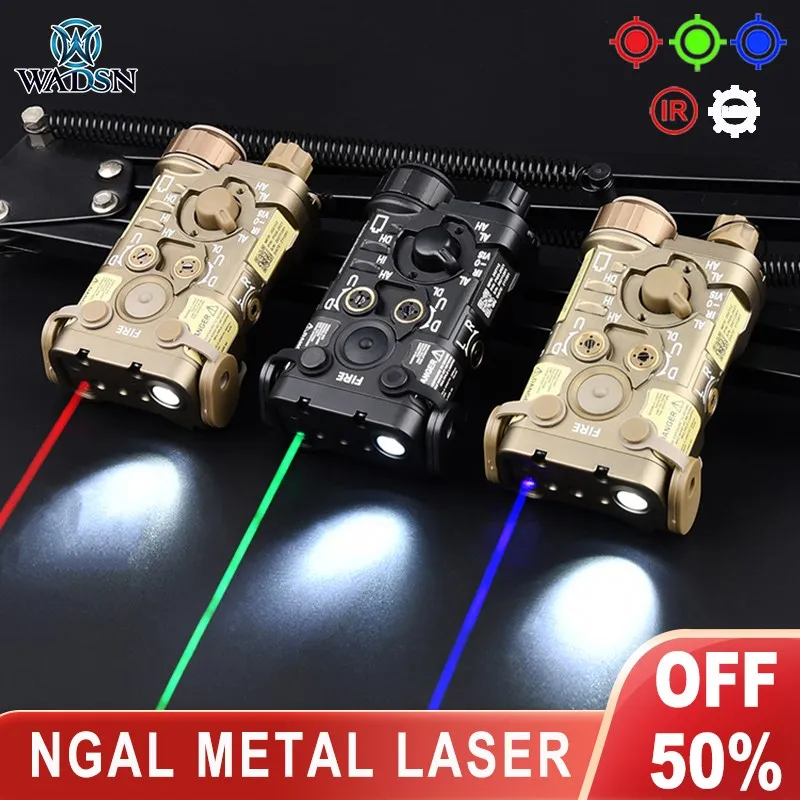 

WADSN Metal NGAL PEQ Red Green Blue IRLaser Airsoft White Flashlight/Srtobe Picatinny Rail AR15 Rifle Outdoor Hunting Flashlight