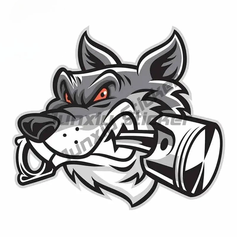 For Wolf Bite The Piston Funny Car Stickers Vinyl Car Sticker Anime Waterproof Custom Printing Decal