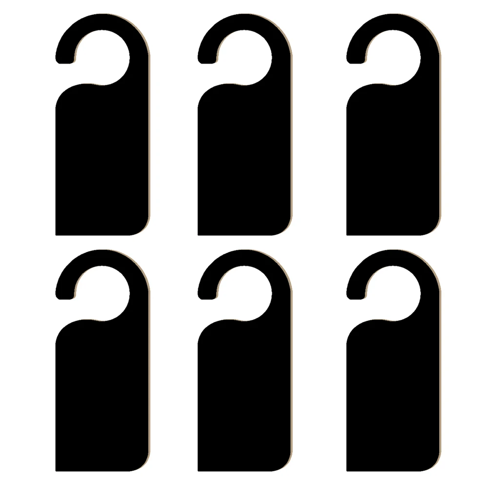 

6pcs Mini Wooden Chalkboard Door Knob Hangers Eco-Friendly Reusable Blackboard Tags For Bedroom Kitchen Cabinet Sign Decoration