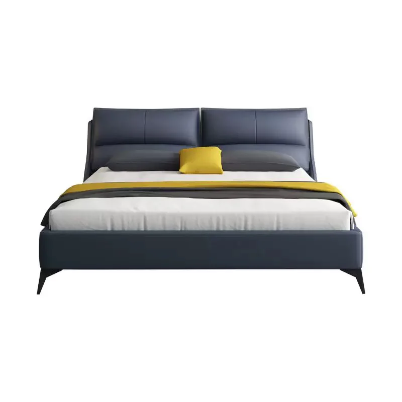 

Для современного комплекта мебели для спальни King-size отеля, мягкая кожаная мягкая кровать, роскошный деревянный каркас, кровати размера «queen-size»