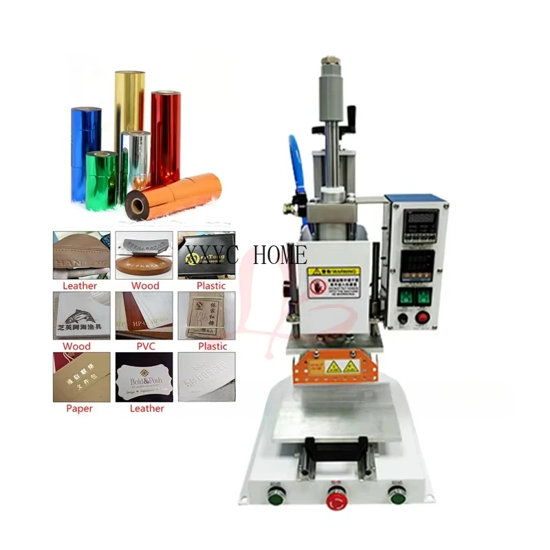 Bronzing Machine Hot Stamping Machine Pneumatic Embossing Machine with Hot Stamping Foil Gilded Paper HS foil for PVC Leather