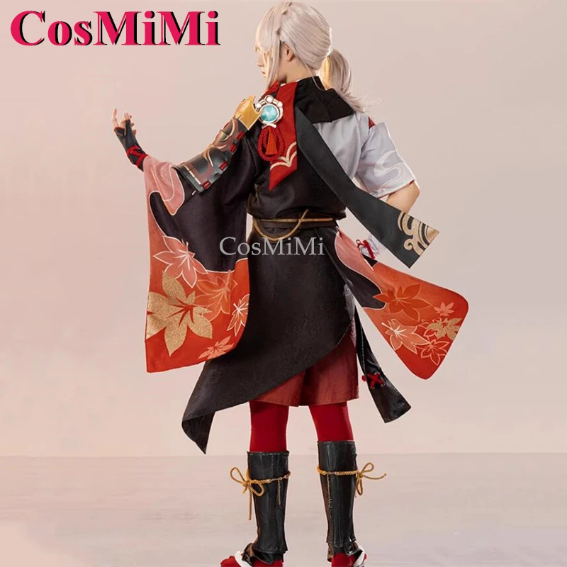 CosMiMi Game Genshin Imapct Kaedehara Kazuha Cosplay Costume Fashion Handsome Battle Uniforms Carnival Party Role Play Clothing