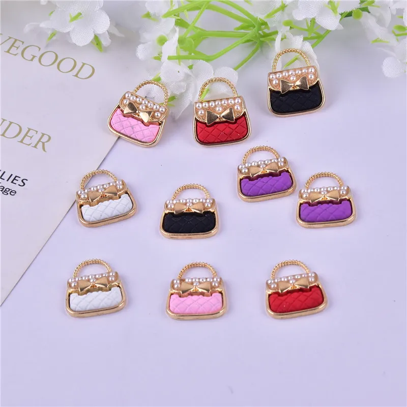 Mix 10pcs/pack 18*16mm  Lady Bag Fashion Clothing Collocation Metal Charms for Jewelry Making