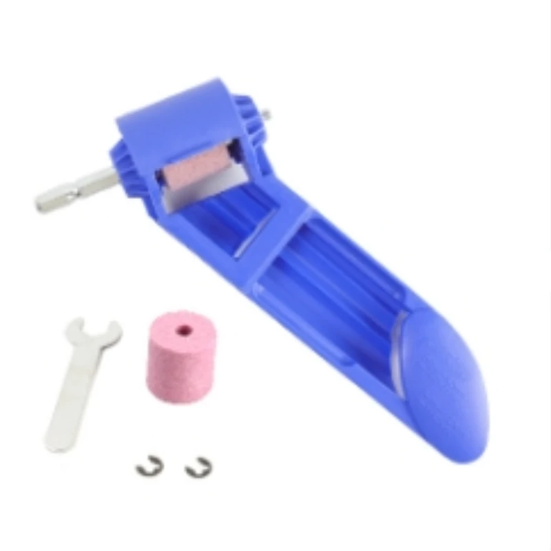 1 قطعة مبراة لقمة مثقاب محمولة مع عجلة طحن لشحذ سريع وسهل لقم ثقب الأظافر، حادة وجاهزة #6