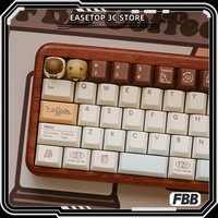 Fbb Coffee Themed Keycaps 145 Keys Pbt Thermal Sublimation Original Factory Height Cute Personalized Mechanical Keyboard Keycaps