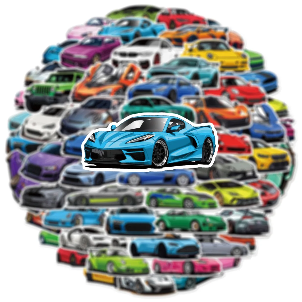 50/100 PCSRacing سيارة الكرتون القرطاسية الكتابة على الجدران ملصقات أكواب مياه الزخرفية سكوتر الأمتعة ملصقات مقاومة للماء