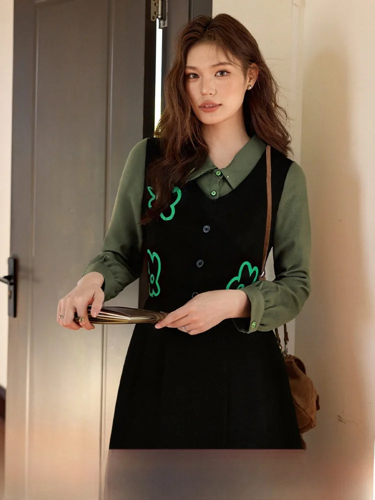 

Женская юбка больших размеров Dr Slimming в винтажном стиле с вышивкой, повседневная, А-силуэт, длинная, из полиэстера