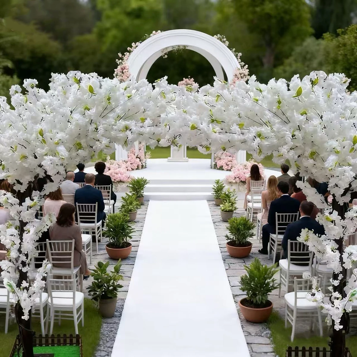 

Artificial Cherry Tree, Simulation Cherry Blossom Trees, Fake House Plant for Indoor Outdoor Home Garden Party Wedding Hotel