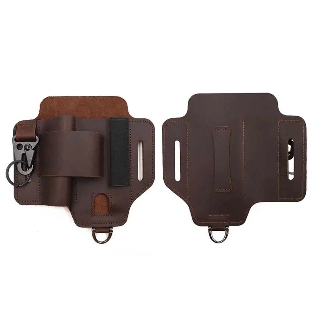 Multi-pocket Multit-function Sheath Leather Waterproo Outdoor Pocket Organizer Camping Quick-release Buckle Hanging Expand Bag