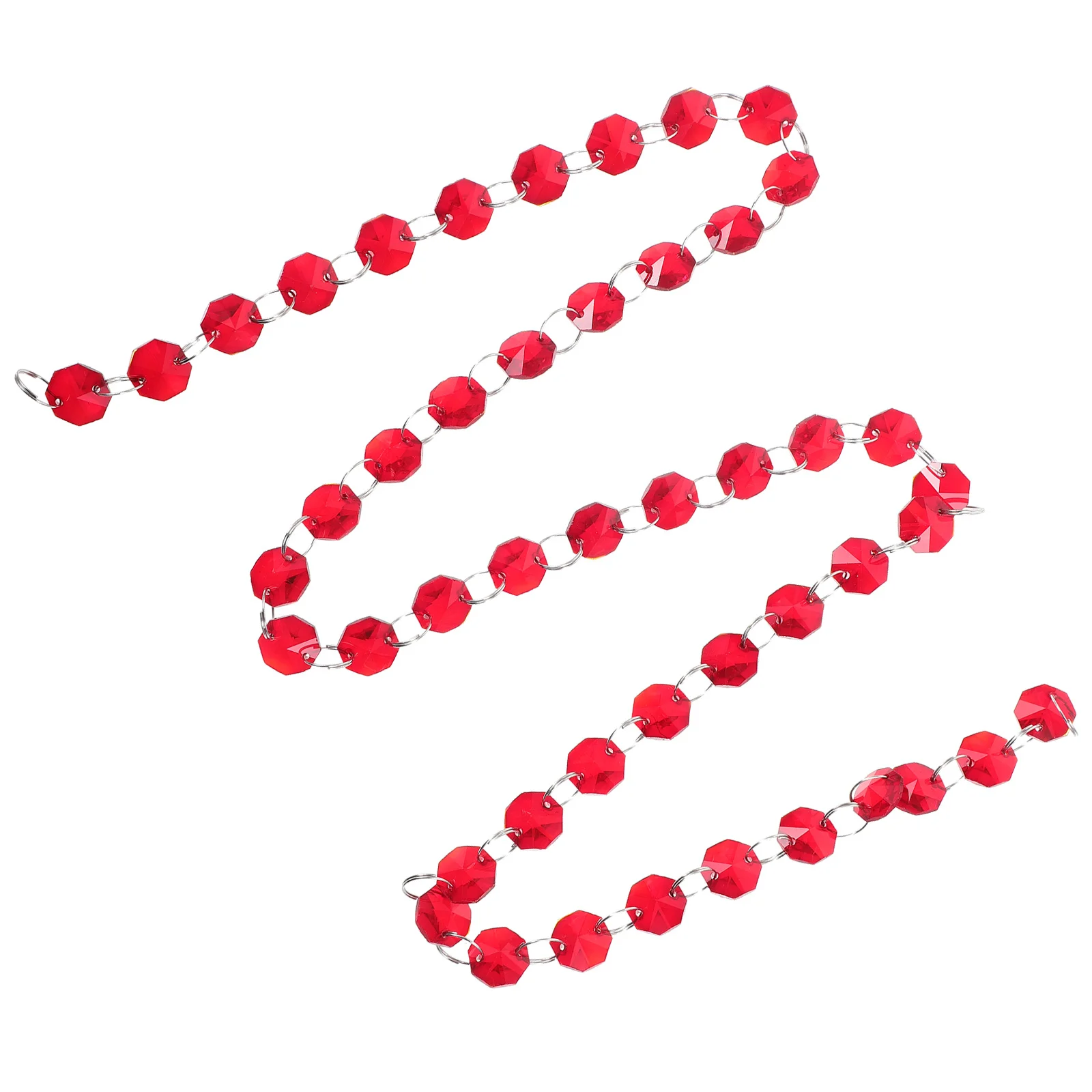 Стеклянные бусины для декора, окаймленные цепочкой