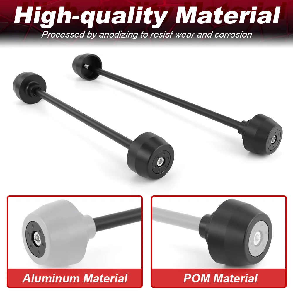 

Motorcycle Wheel Protector Aluminum+POM Front or Rear Wheel Axle Fork Crash Sliders 703R 2024-2025 703RR 2024-2025 For ZONTES