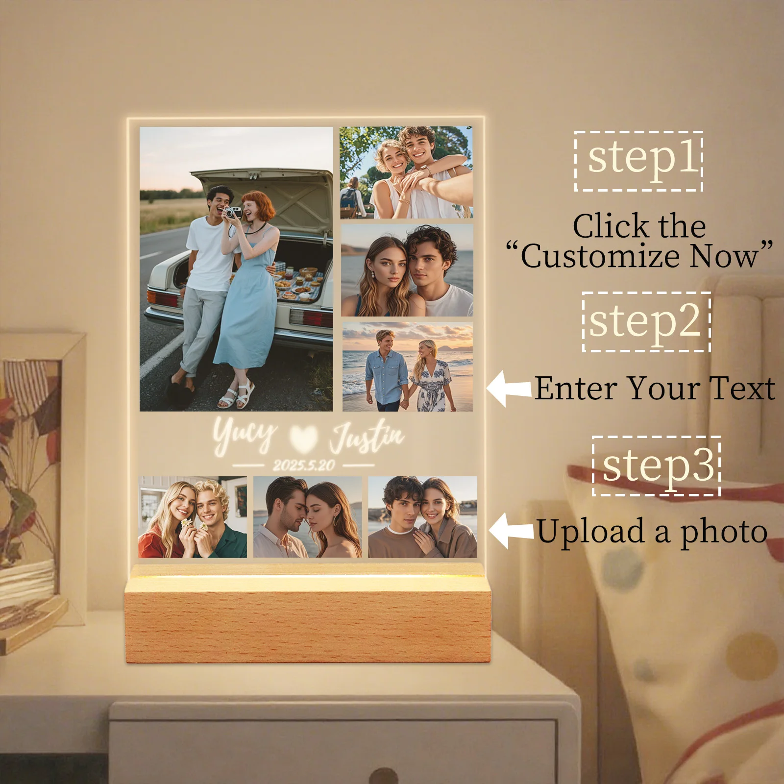 Personalised Acrylic Photo Pla - Photo Acrylic Block 评论和价格