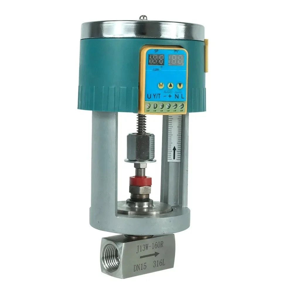 Electric Flow Control Valve SS316 Electric Actuated Shut-Off/Flow Regulating Nee dle Valve with Feedback DN15