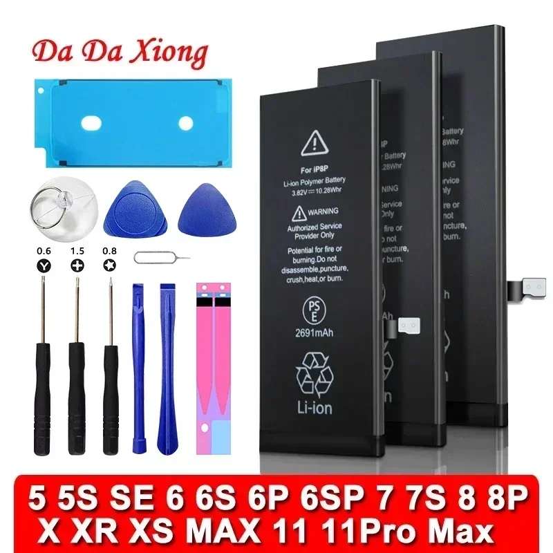 New 2024 Zero-cycle High-quality Battery For iPhone 7 6S 6 5S 5 7Plus 8Plus SE 2020 X XR XS 11 PRO MAX 6Plus 7G Plus