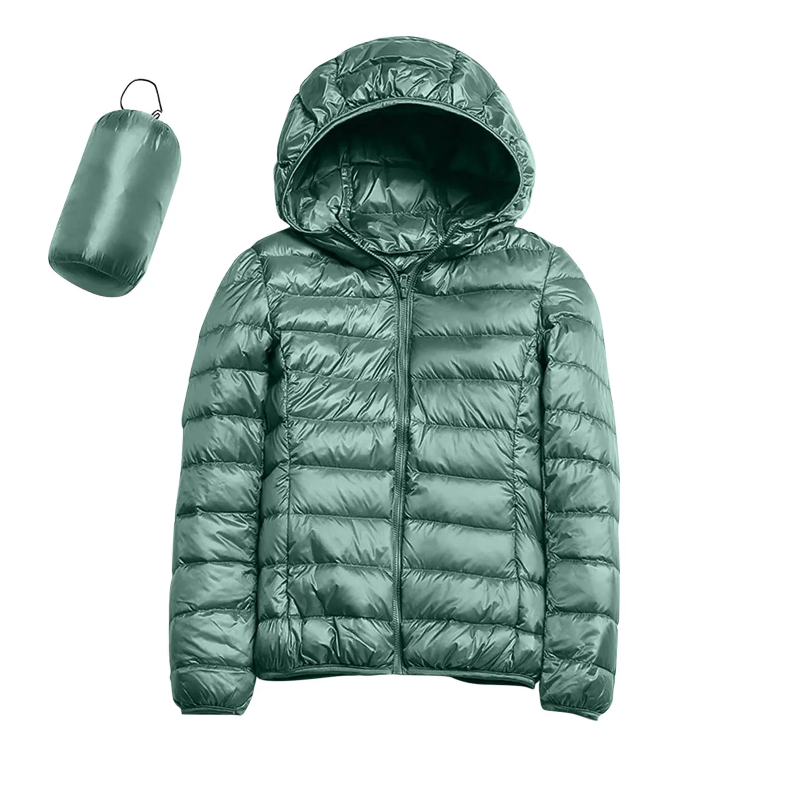 Winter Warm White Duck Hoodies Down Coats Ultralight Thin Portable Female Slim Fit Outwear Puffer Jackets Windproof Waterproof