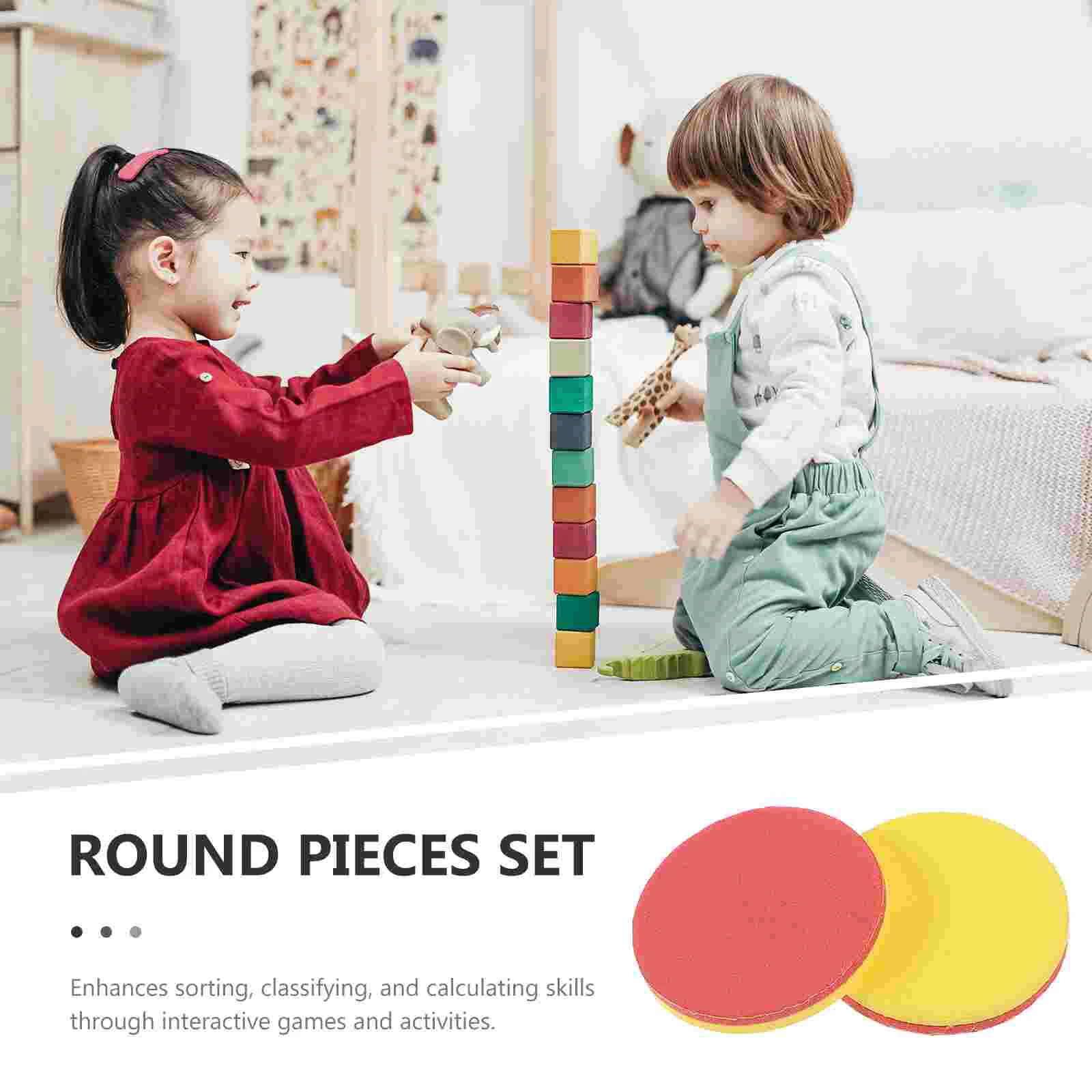 100 Pcs Early Childhood Counting Discs Colorful EVA Math Counters Kids Educational Toys Preschool Learning Tools Montessori