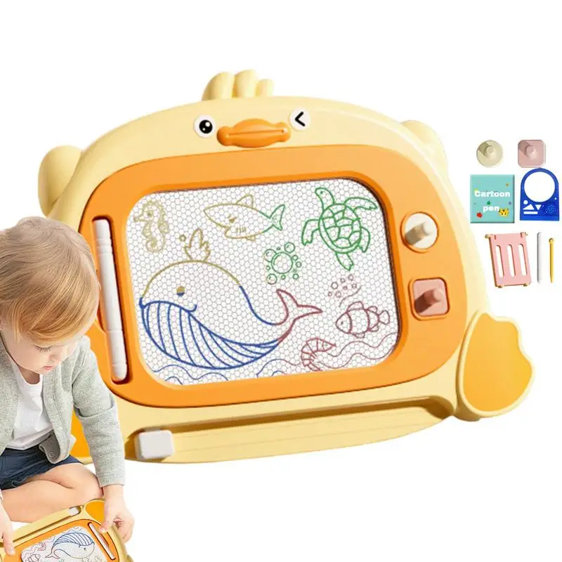 

Magnetic Drawing Board Cartoon Doodle Drawing Board Sketch Pad With 2 Pens Multifunctional Educational Early Learning Toys