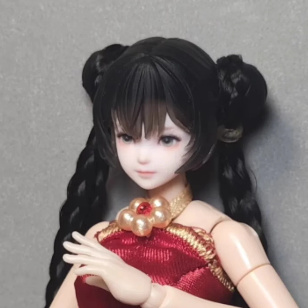 

[15 дней сделано] 1/12 Женская классическая скульптура головы в китайском стиле для девочек с волосами, подходит для 6 дюймов TBL Romankey Body Toys для DIY