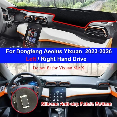 Imagen 1 del producto Parasol antideslizante de silicona para tablero Dongfeng Aeolus Yixuan 2023-2025 2026, protección UV, accesorios para alfombrilla de salpicadero de coche