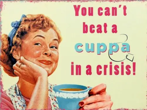 Can't Beat A Cuppa vintage style metal sign man cave shed Home Decor plaque