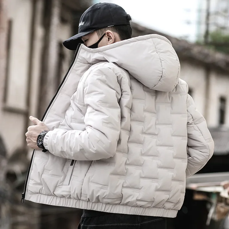 

Winter Trendy Parkas Cotton-padded Coats Jacket Men Parkas Outdoor Hooded Coat Casual Windbreaker Thick Warm Coat Men Jacket