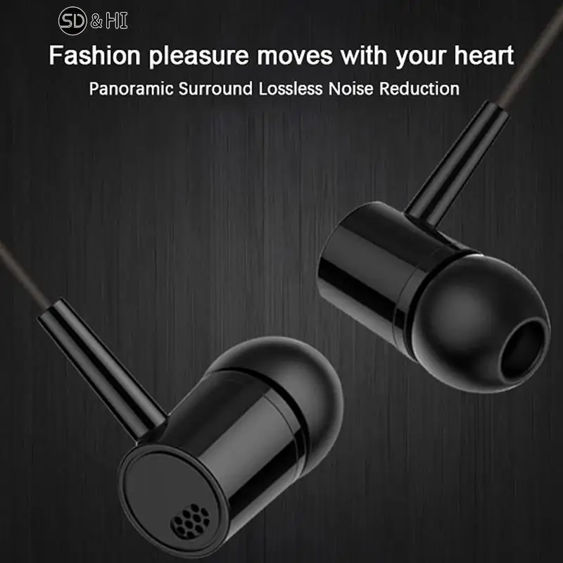 Headset 2 Color Optional 3.5mm Earbuds High Quality In-ear For Phone Computer Headphone With Mic Earbuds In-ear Wired Earphone