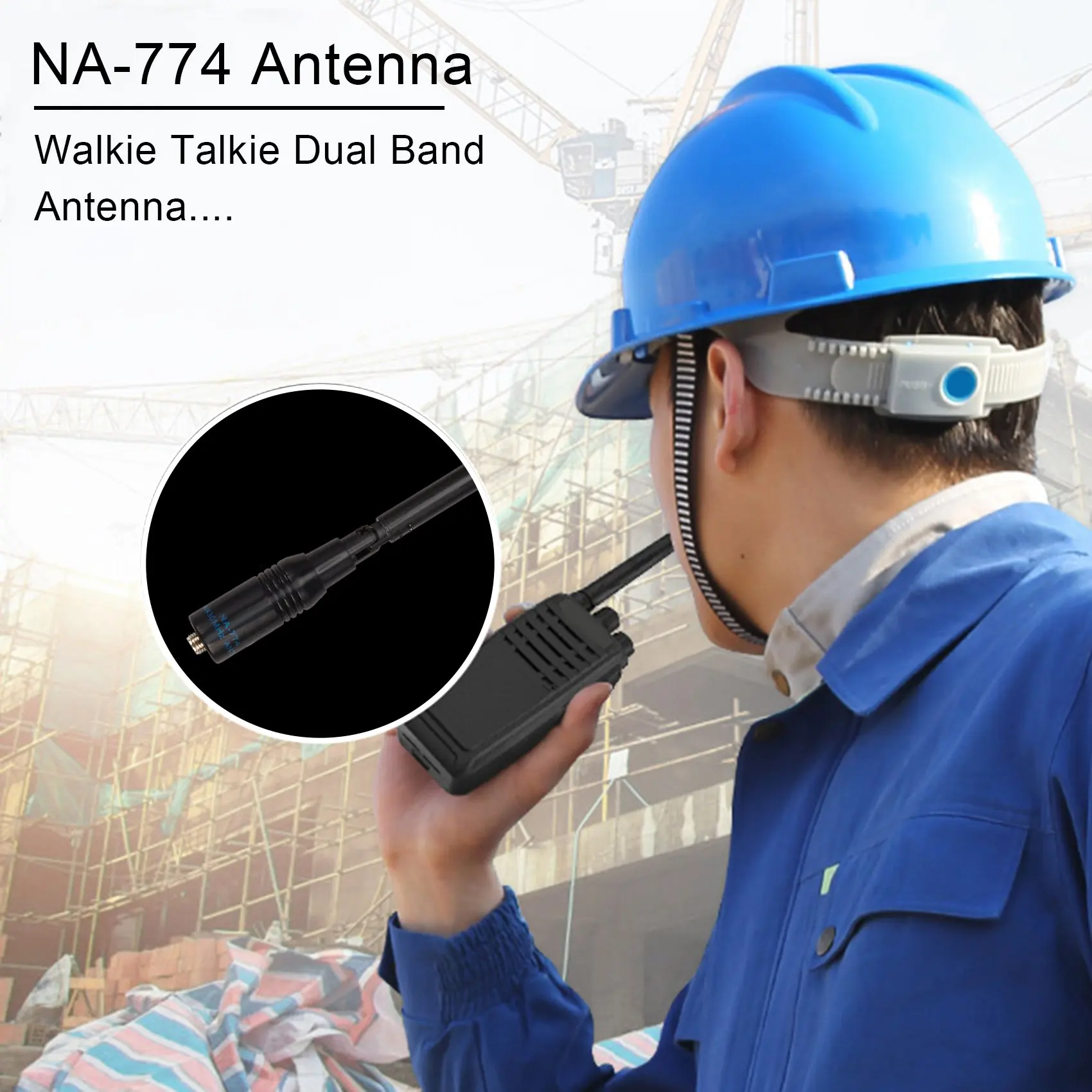 Vhf uhf nagoya NA-774 SMA-F antena de banda dupla telescópica para baofeng rádio portátil UV-5R UV-5RE plus UV-82 GT-3 walkie talkie