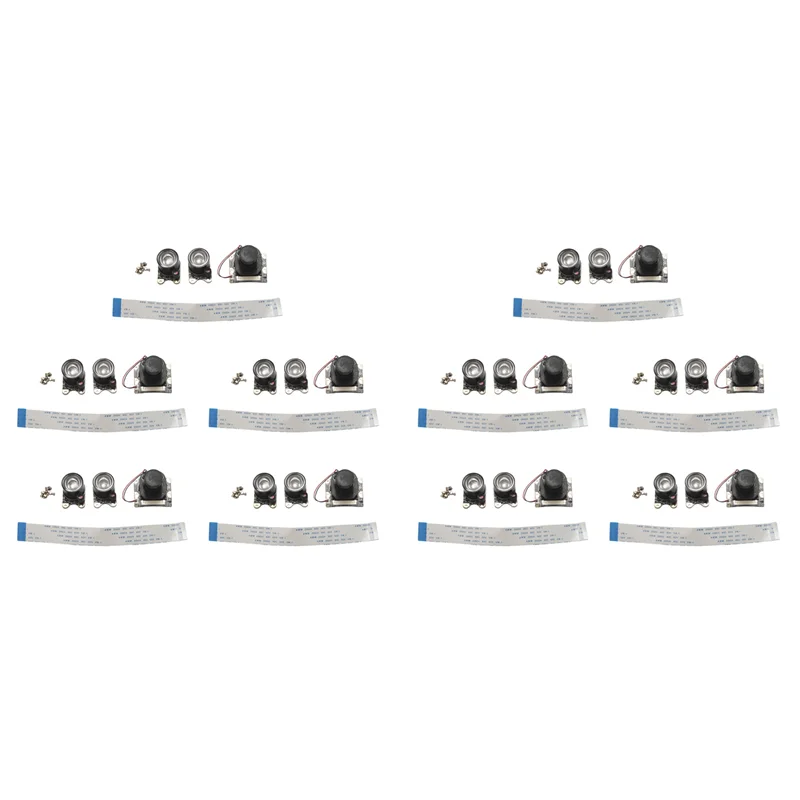 JABS-10X Night Vision Camera Module For Raspberry Pi 4, Mini 5MP 1080P HD Video OV5647 Sensor Webcam Kit With Embedded IR-Cut