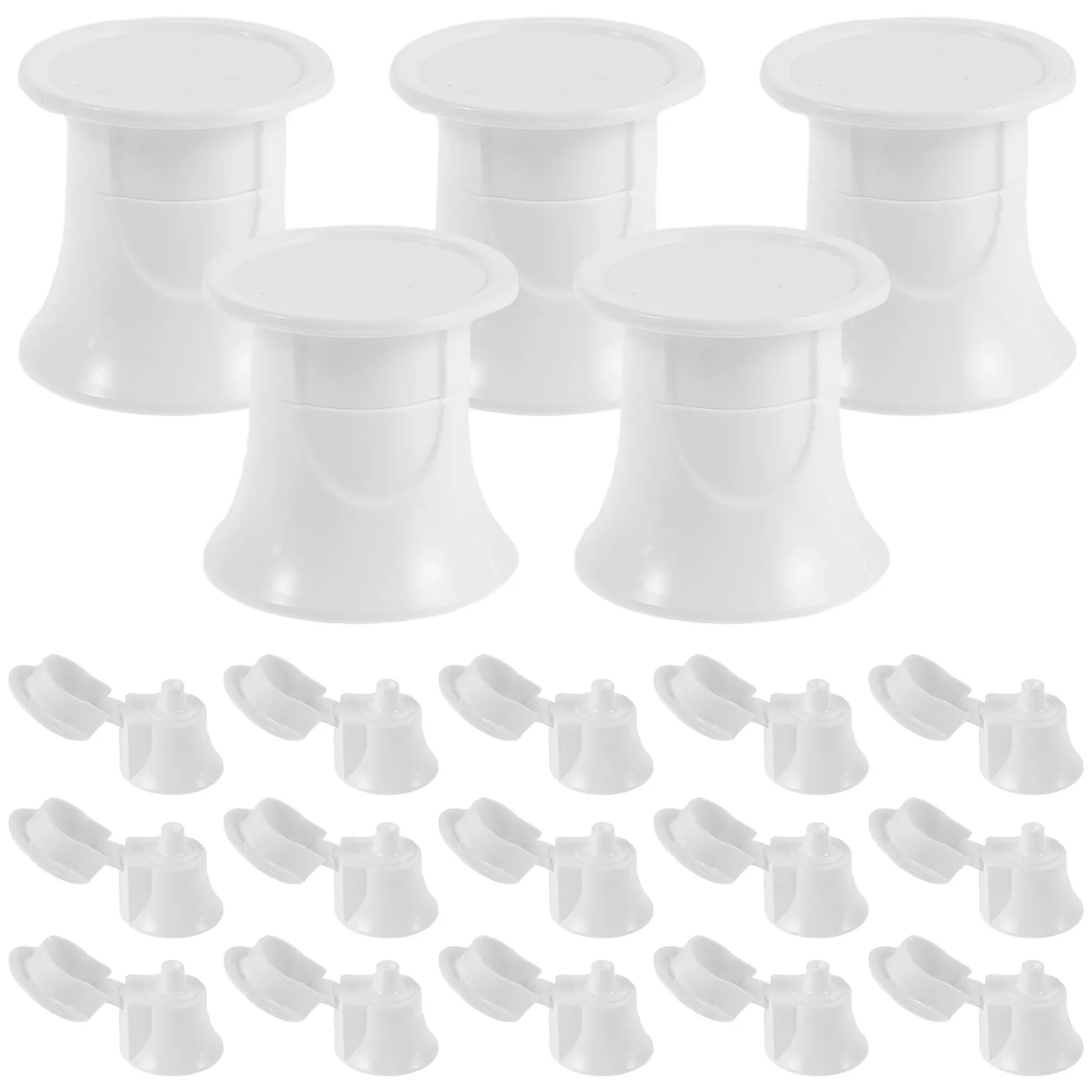 50Pcs Flip Top Toothpaste Caps Plastic Self Closing Easy Squeezer Caps Bathroom Accessory Travel Container Lids Toothpaste Tube