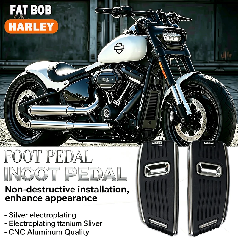 Reposapiés para Motocicleta Harley-Davidson Street Bob, Fat Bob, Sportster S, Low Rider S, Accesorios para el Conductor