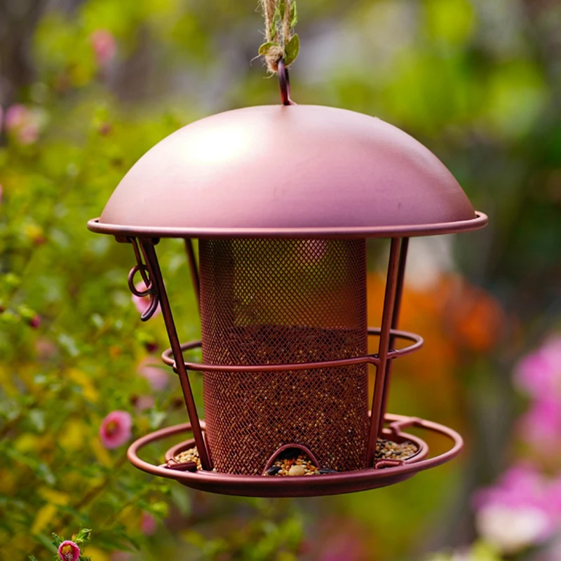 

1 PCS Bird Feeder For Outdoors Hunging, As Shown Metal Metal Waterproof Outside Wild Bird Feeders Garden