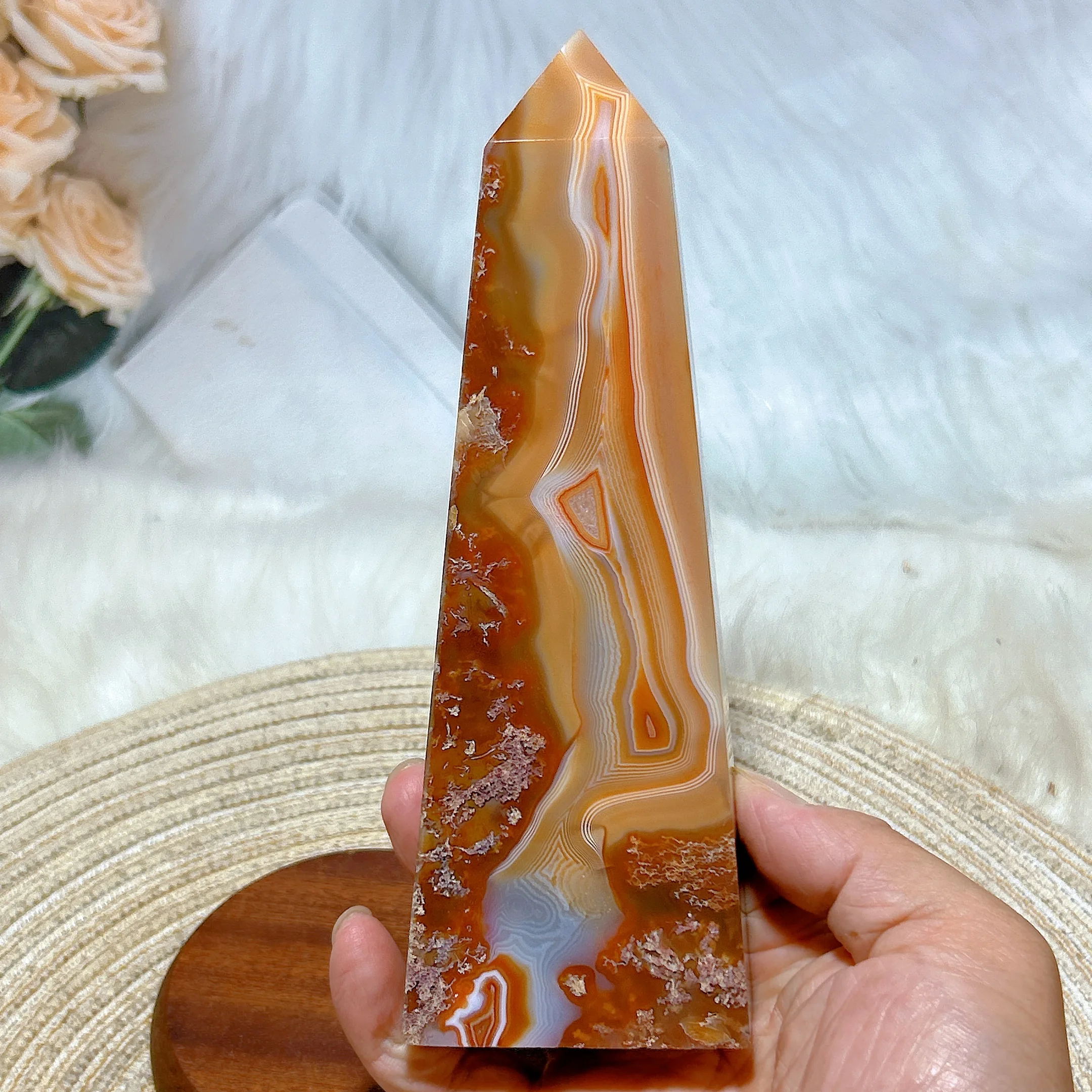 Healing Natural Crystal Carnelian Big Tower High Quality Gemstones Mineral Reiki Energy Ore Home Decoration Room Decor Gift