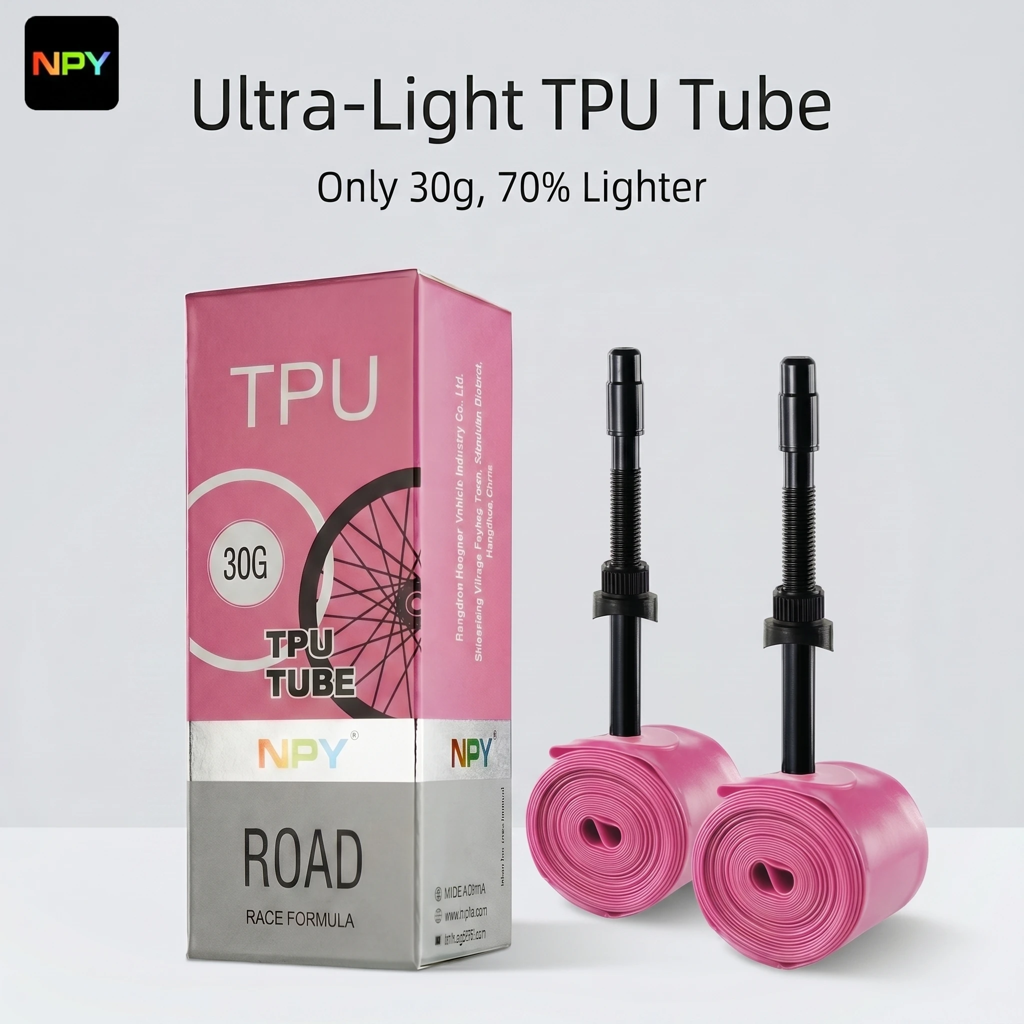

NPY Bike Inner Tube TPU Metal Presta 700C 45mm 65mm 85mm Gravel Bike Inner Tube Lightweight Wear-resistant Inner Tube