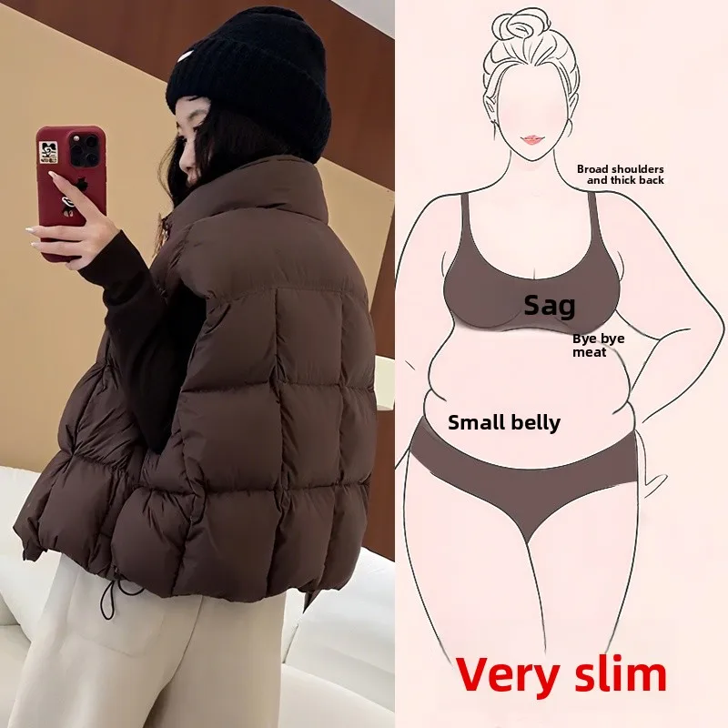 

Warm Short Sleeveless Vest Women's Fashionable Versatile Outerwear Large Size Autumn Winter Cozy Commute Style Simple Design