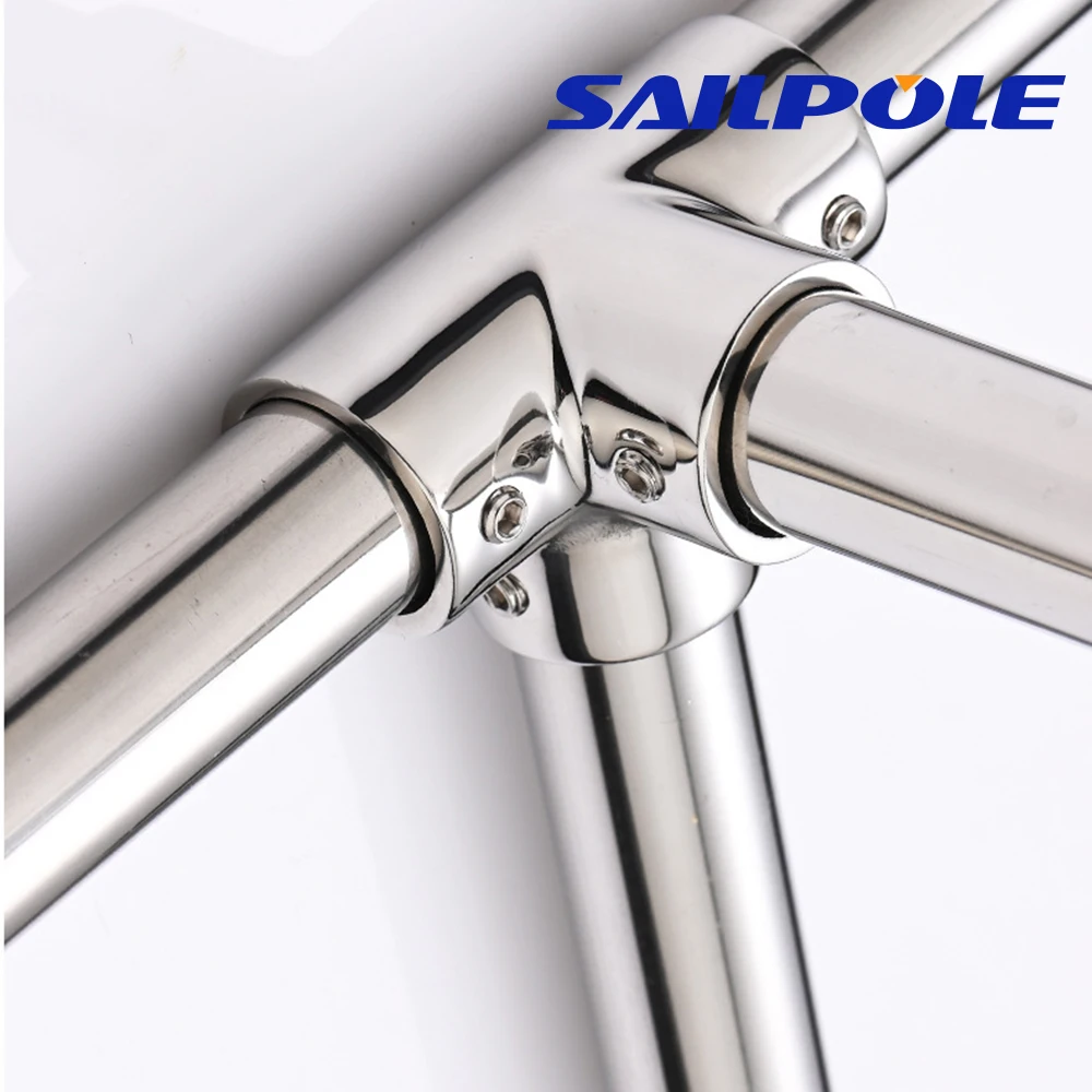 32 mm Innendurchmesser, 316 Edelstahl, T-Stück, Kreuz, 3/4-Wege-Verbindung, korrosionsbeständig, Handlauf-Armaturen für Boote